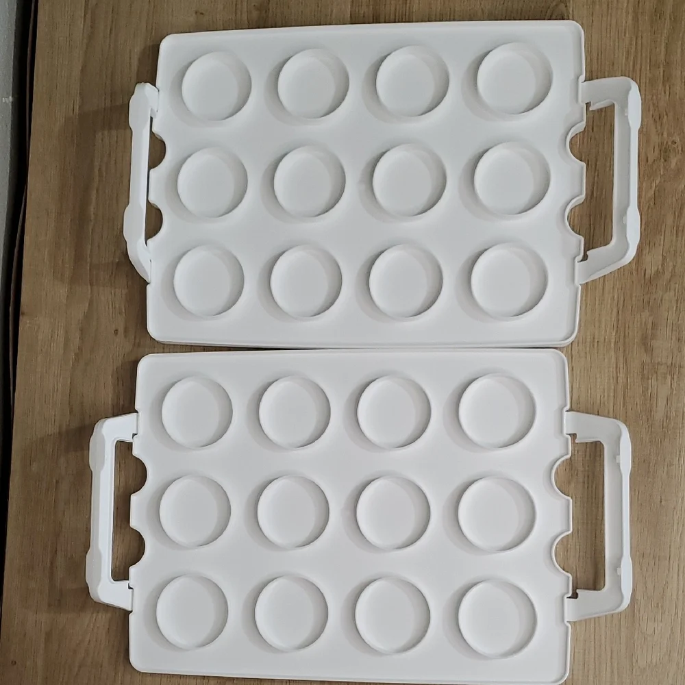 Clear Plastic 2-Tier Snapware Cupcake Cake Dessert Carrier Storage Container